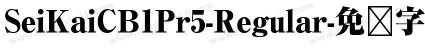 SeiKaiCB1Pr5-Regular字体转换