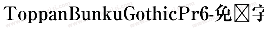 ToppanBunkuGothicPr6字体转换