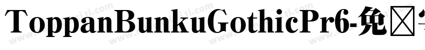 ToppanBunkuGothicPr6字体转换