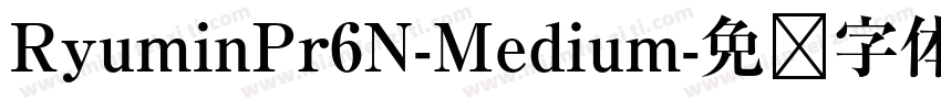 RyuminPr6N-Medium字体转换
