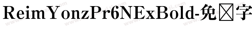 ReimYonzPr6NExBold字体转换