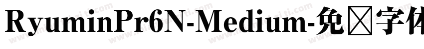 RyuminPr6N-Medium字体转换
