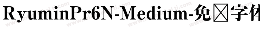 RyuminPr6N-Medium字体转换