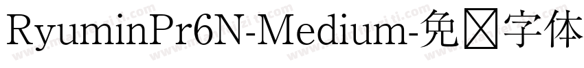 RyuminPr6N-Medium字体转换