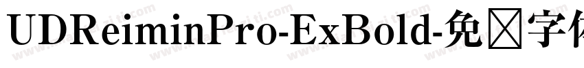 UDReiminPro-ExBold字体转换
