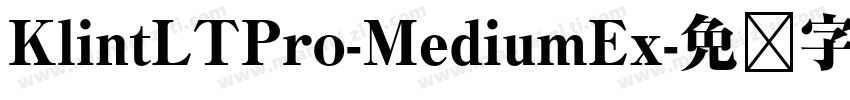 KlintLTPro-MediumEx字体转换