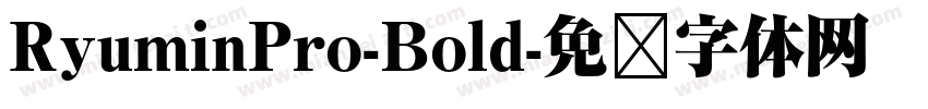 RyuminPro-Bold字体转换