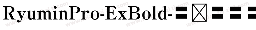 RyuminPro-ExBold字体转换