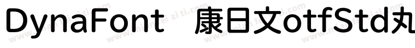 DynaFont华康日文otfStd丸ゴシック体圆体字体转换