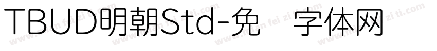 TBUD明朝Std字体转换