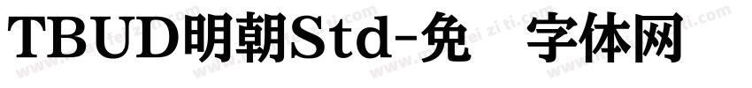 TBUD明朝Std字体转换