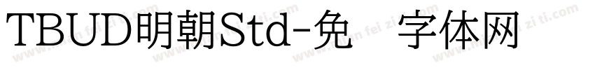 TBUD明朝Std字体转换