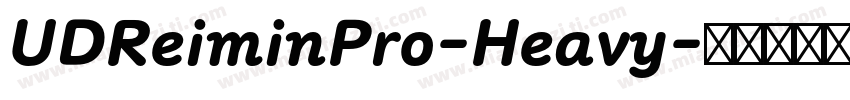 UDReiminPro-Heavy字体转换