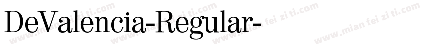 DeValencia-Regular字体转换