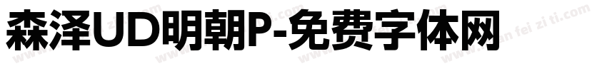 森泽UD明朝P字体转换