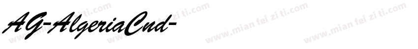 AG-AlgeriaCnd字体转换