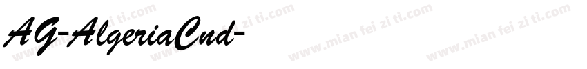 AG-AlgeriaCnd字体转换