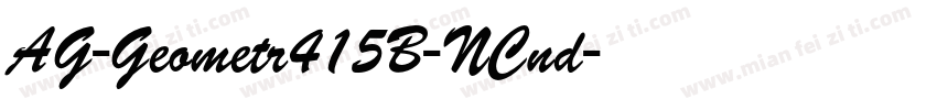 AG-Geometr415B-NCnd字体转换