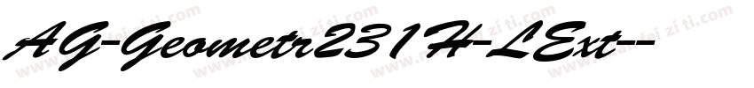 AG-Geometr231H-LExt-字体转换