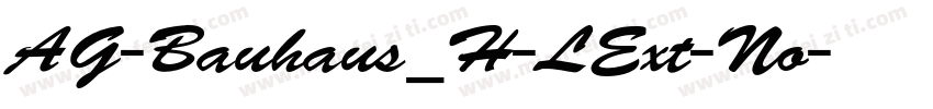 AG-Bauhaus_H-LExt-No字体转换
