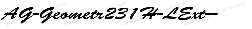 AG-Geometr231H-LExt-字体转换
