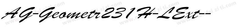 AG-Geometr231H-LExt-字体转换