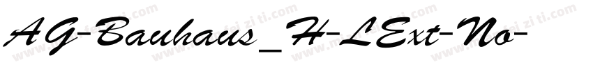 AG-Bauhaus_H-LExt-No字体转换