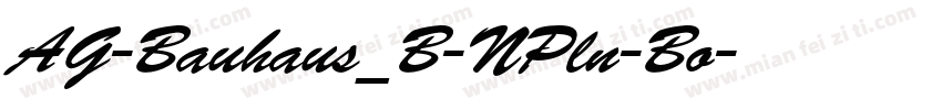 AG-Bauhaus_B-NPln-Bo字体转换