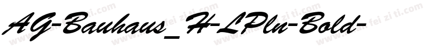 AG-Bauhaus_H-LPln-Bold字体转换