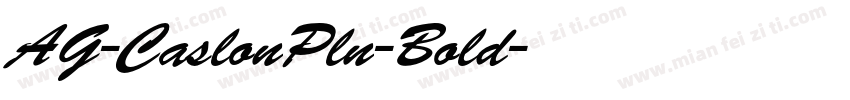 AG-CaslonPln-Bold字体转换