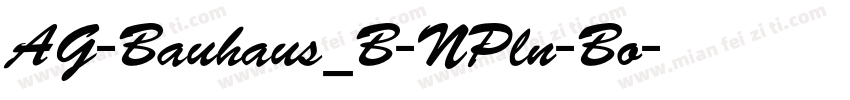 AG-Bauhaus_B-NPln-Bo字体转换