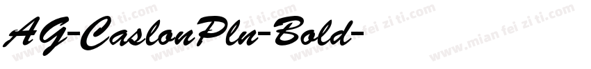 AG-CaslonPln-Bold字体转换