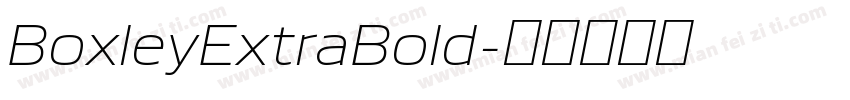 BoxleyExtraBold字体转换