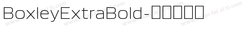 BoxleyExtraBold字体转换