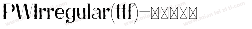 PWIrregular(ttf)字体转换
