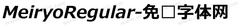 MeiryoRegular字体转换