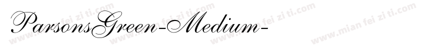 ParsonsGreen-Medium字体转换