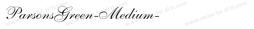 ParsonsGreen-Medium字体转换