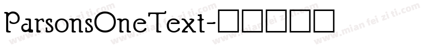 ParsonsOneText字体转换