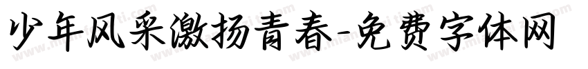 少年风采激扬青春字体转换