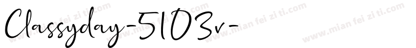 Classyday-51O3v字体转换