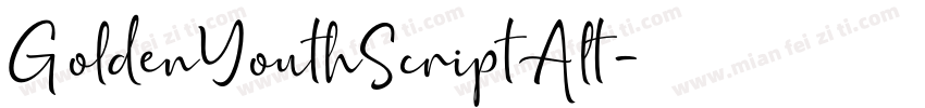 GoldenYouthScriptAlt字体转换