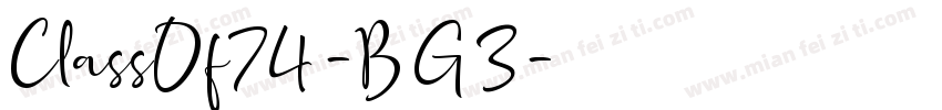 ClassOf74-BG3字体转换