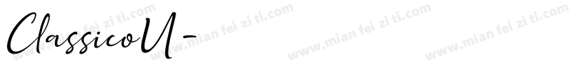 ClassicoU字体转换
