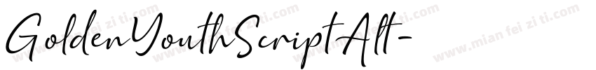 GoldenYouthScriptAlt字体转换