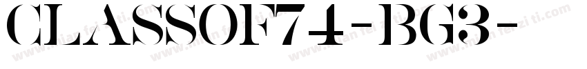 ClassOf74-BG3字体转换