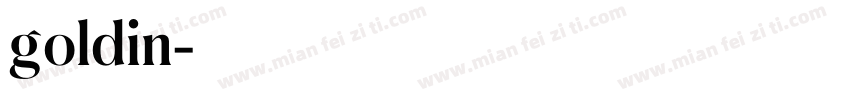 goldin字体转换