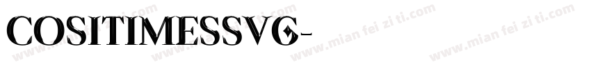 CosiTimesSVG字体转换