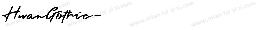 HwanGothic字体转换
