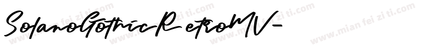 SolanoGothicRetroMV字体转换